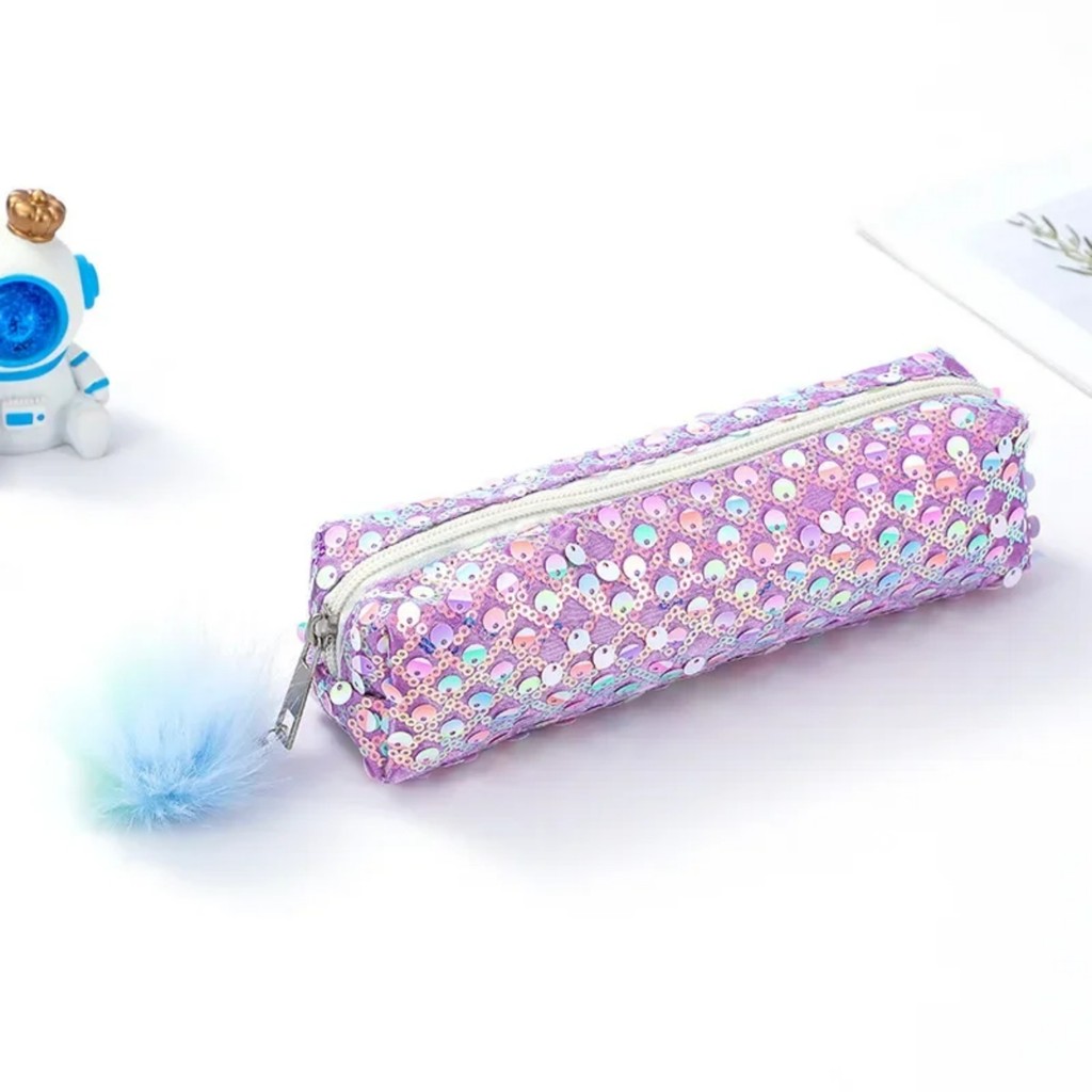 

Fashion Sequin Makeup Bags For Women Reversible Double Color Glitter Cosmetic Bag Ladies Zipper