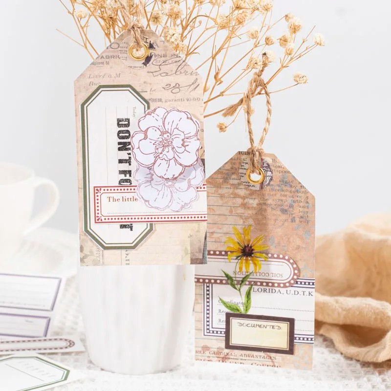 

50Pcs Border Memo Book Stylish Border Notebooks Message Handbook Material Decoration Paper Scrapbook