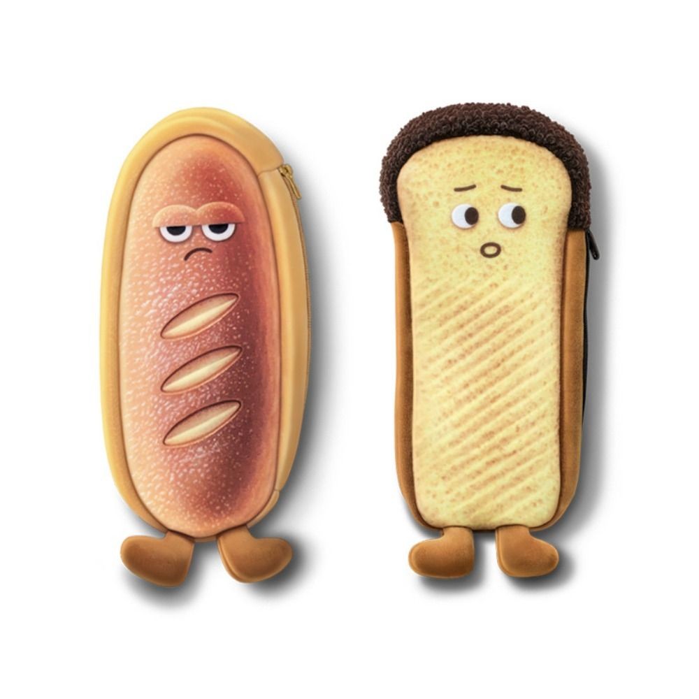 

Cosmetic Bag Bread Bread Toast Pencil Case Toast Plush Bread Pen Box Funny Simple Plush Pen Pouch