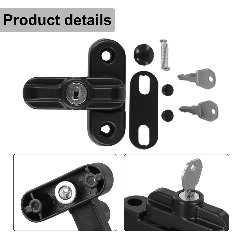 1 Set Safety Locks PVC Door Sash Jammer Security Restrictor Lock With Key Household Improvement Door