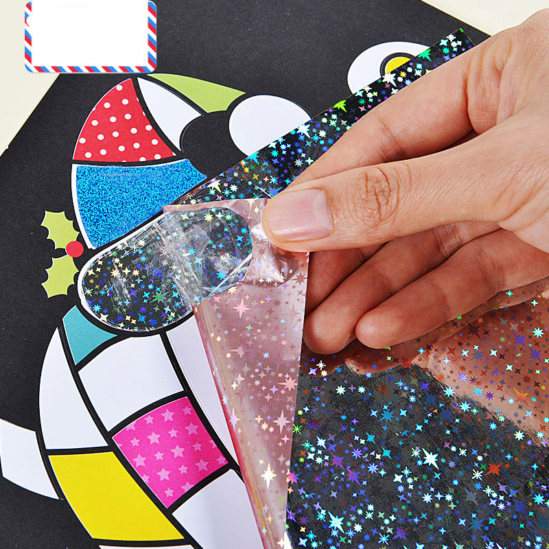 

15Pcs/20Pcs Children Diy Shining Magic Transfer Colorful Sticker Diy Handmade Painting Crafts For