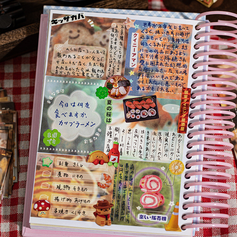 

40Pcs/Pack Cute Retro Y2K Memo Pads Message Paper Notebook Journal Diy Material Decoration Base Note