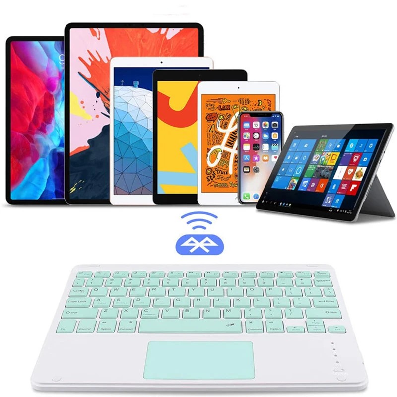 

Spanish/English Bluetooth Keyboard 10 Inch For Ipad Air Pro Wireless Rechargeable Keyboard For Phone