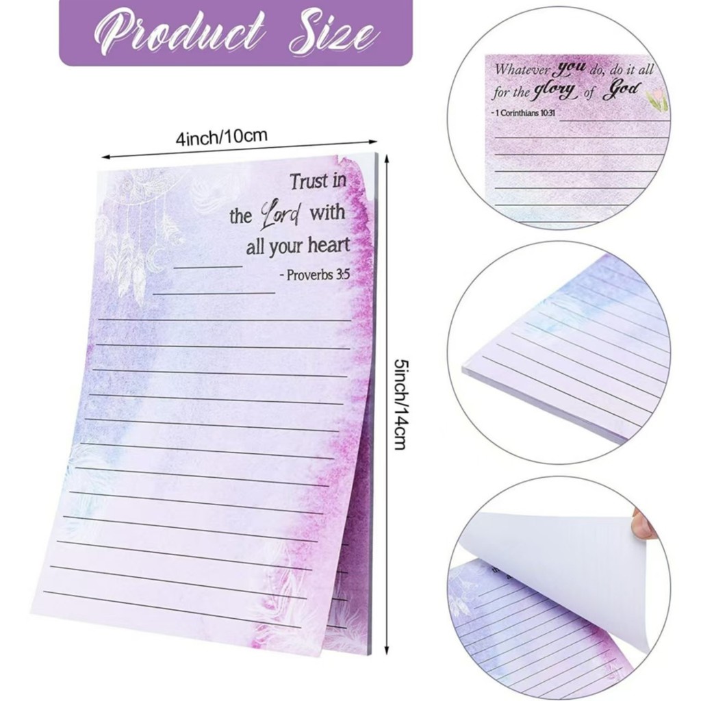 

30 Sheets Watercolor Floral Sticky Notes Notepad Self-Adhesive Memo Message Reminder Sticker Home