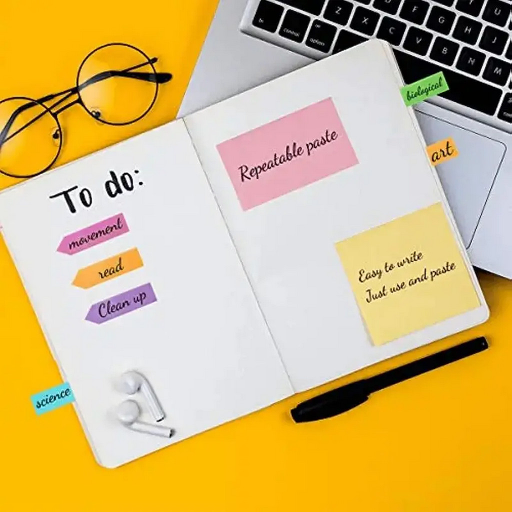 

2000 Pages Of Colorful Organization: Multicolor Sticky Note Set With Faux Leather Packing Box,