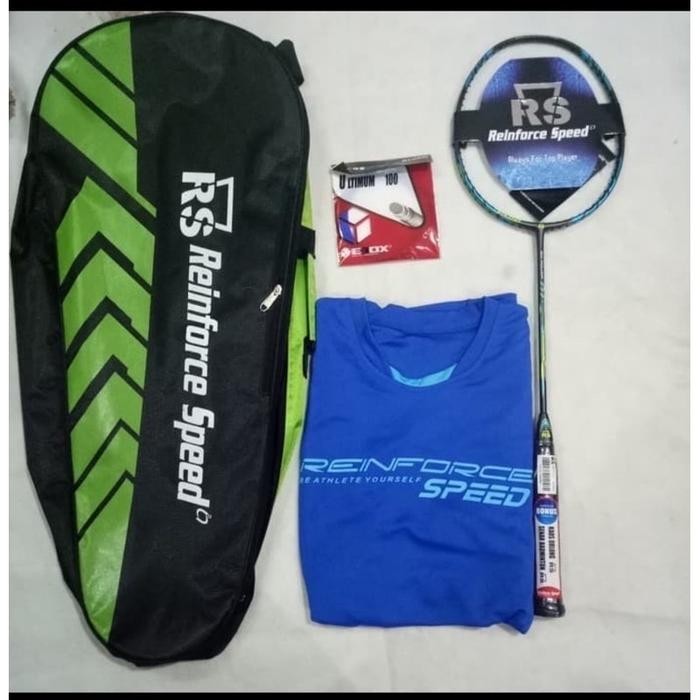 READY Raket Badminton RS ISO POWER 777 lengkap tas kaos senar grip set ORI