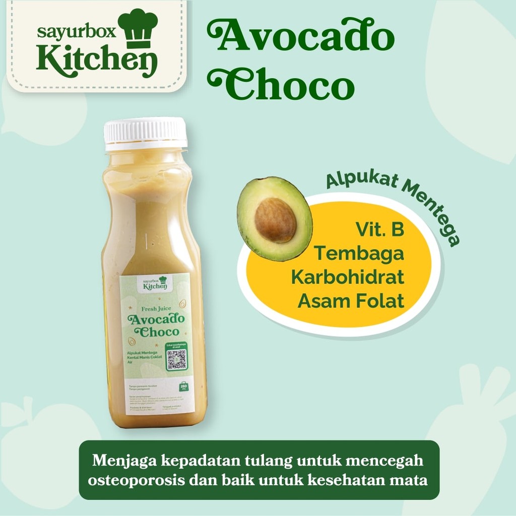 

Sayurbox Kitchen Fresh Juice Avocado Choco 250 ml
