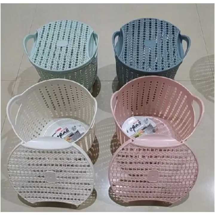 Furni Clasic Paket 1 Lusin Mix Keranjang Serbaguna Tutup Keranjang Topas Tutup Keranjang Serbaguna