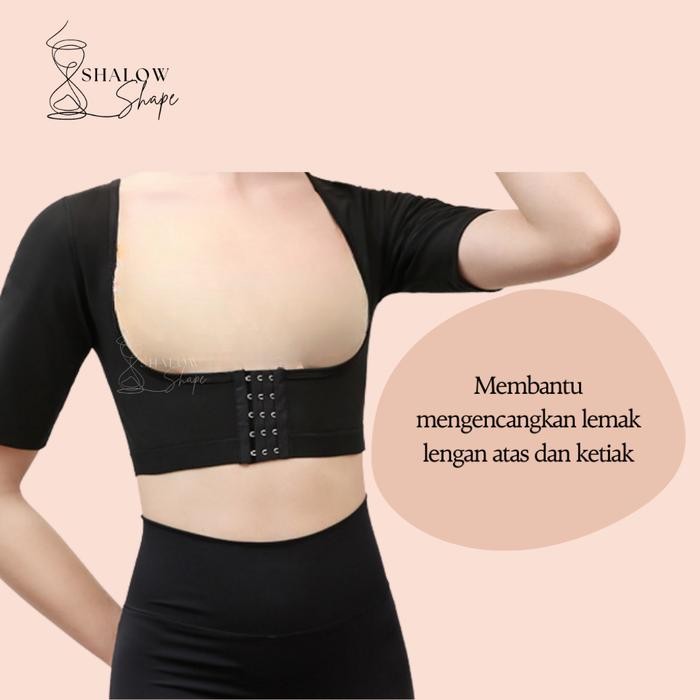 Satinya- Shalow M-3Xl Luna Short Korset Pengecil Lengan Gelambir Korset Lengan Korset Lengan