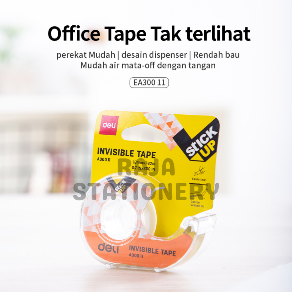 

Deli INVISIBLE TAPE Magic Tape / Solatip Isolasi TRANSPARAN Bisa Tulis Deli EA30011 - RAJA BIGBOX