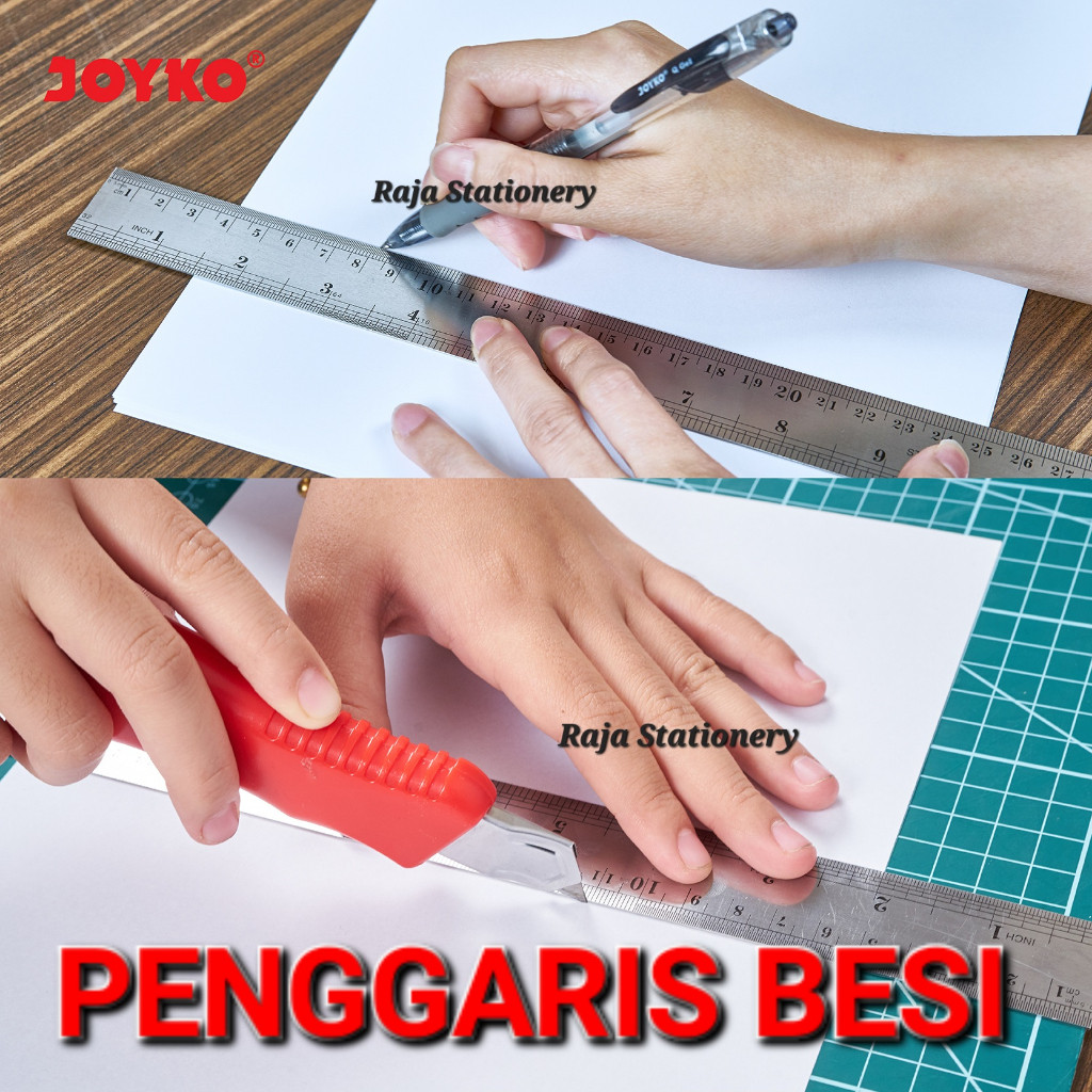 

Joyko STAINLESS Ruler 15cm 30cm / Penggaris BESI 30cm 15cm Joyko - RAJA BIGBOX