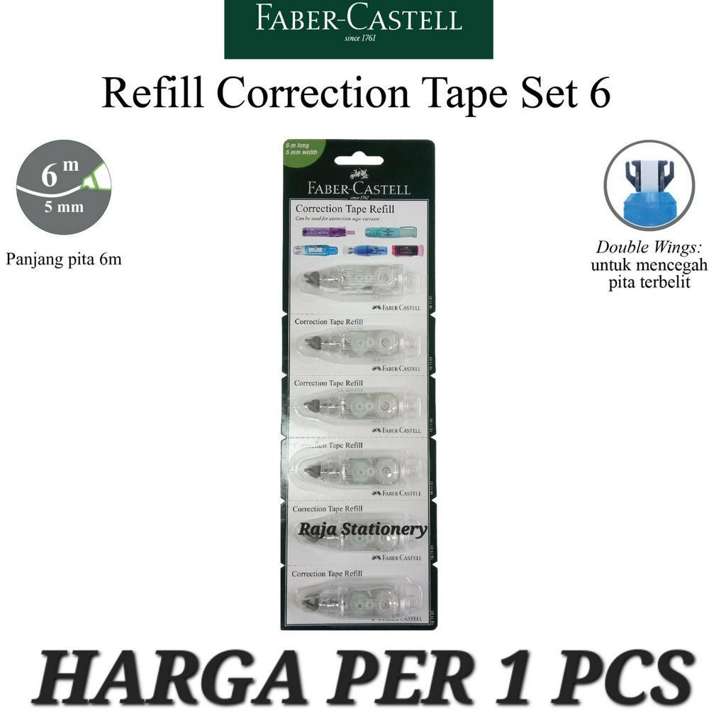 

FABER CASTELL CORRECTION TAPE REFILL 6M QAR QDR QJR 6M / ISI ULANG PITA KOREKSI FABER CASTELL - RAJA BIGBOX