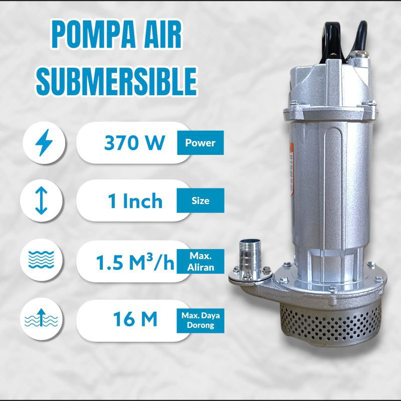 New New-Pompa-Celup-Air-Kotor-370W-Submersible-Pump-1-Inch-Bonchi-Pompa-Kolam-Ikan-Banjir-I
