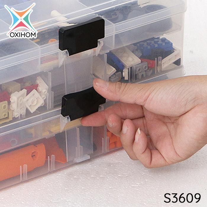 

Oxihom Tempat Kotak Penyimpanan Box Mainan dan Perkakas Tool Box Kosmetik Kotak Obat Plastik