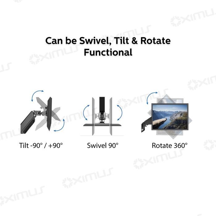 

Heavy-Duty Counterbalance Gas spring Monitor Computer Single Arm OXIMUS P115