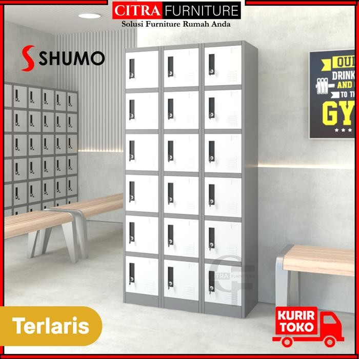 

SHUMO Grey Series Loker Besi Ruangan Fitness Gym Olahraga Locker Kolam Renang Besi Serba Guna