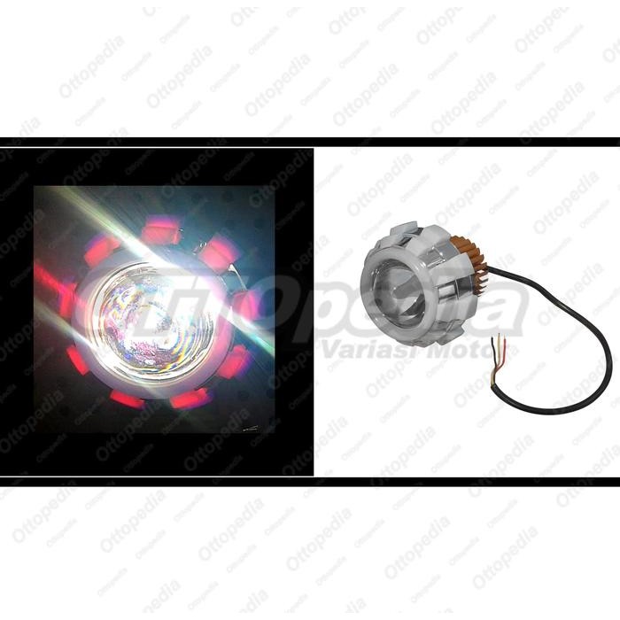 $$$$] Lampu LED Projector - Projie 2 tingkat U25 Devil Angel Eyes Satria Fu