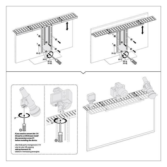 

All-In-One VESA Compatible Device Shelf Camera Lightning Oximus EV40
