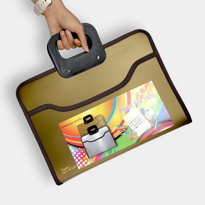 

Topla Map Resleting Zipper File 1929 Tas Dokumen Berkas Kantor Anti AIr Multifungsi Alat Silver