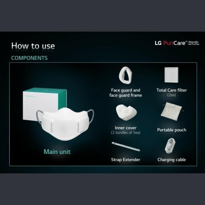LG PURICARE MASK WEARABLE AIR PURIFIER