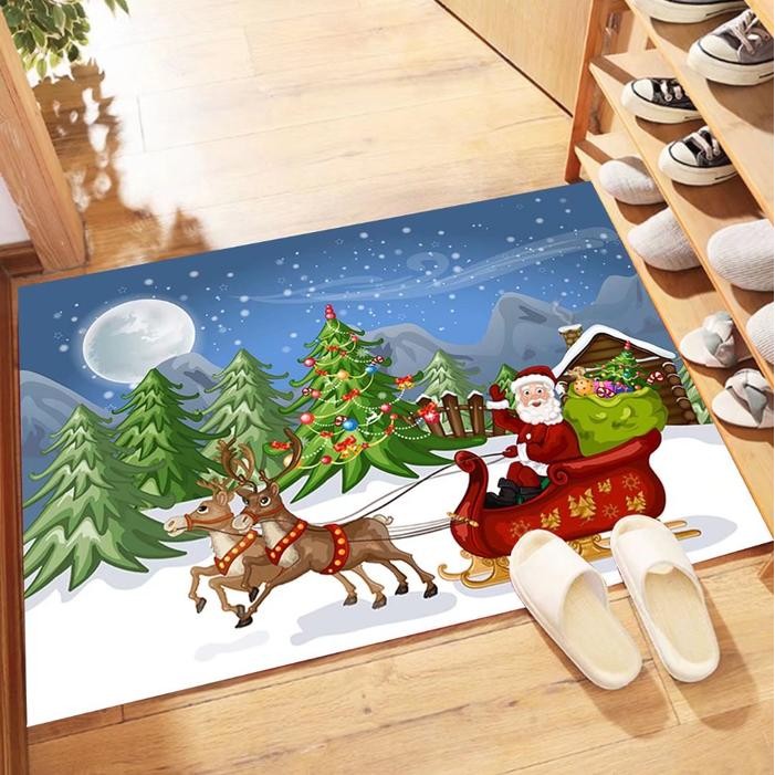 Keset Kaki Diatomite Anti Slip Kamar Mandi Model Natal Bagus Premium