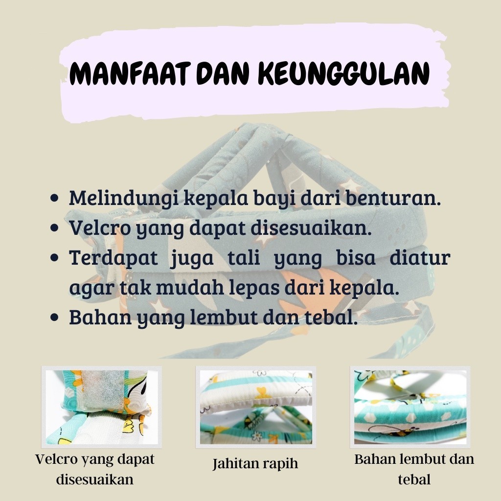 Helm Pelindung Kepala Bayi Pelindung Kepala Bayi Baby Head Protector Readi Makassar