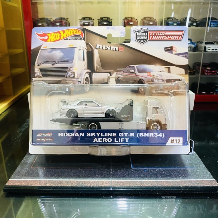SALE HOTWHEELS TEAM TRANSPORT NISSAN SKYLINE R34 AERO LIFT VARIAN SET READYY