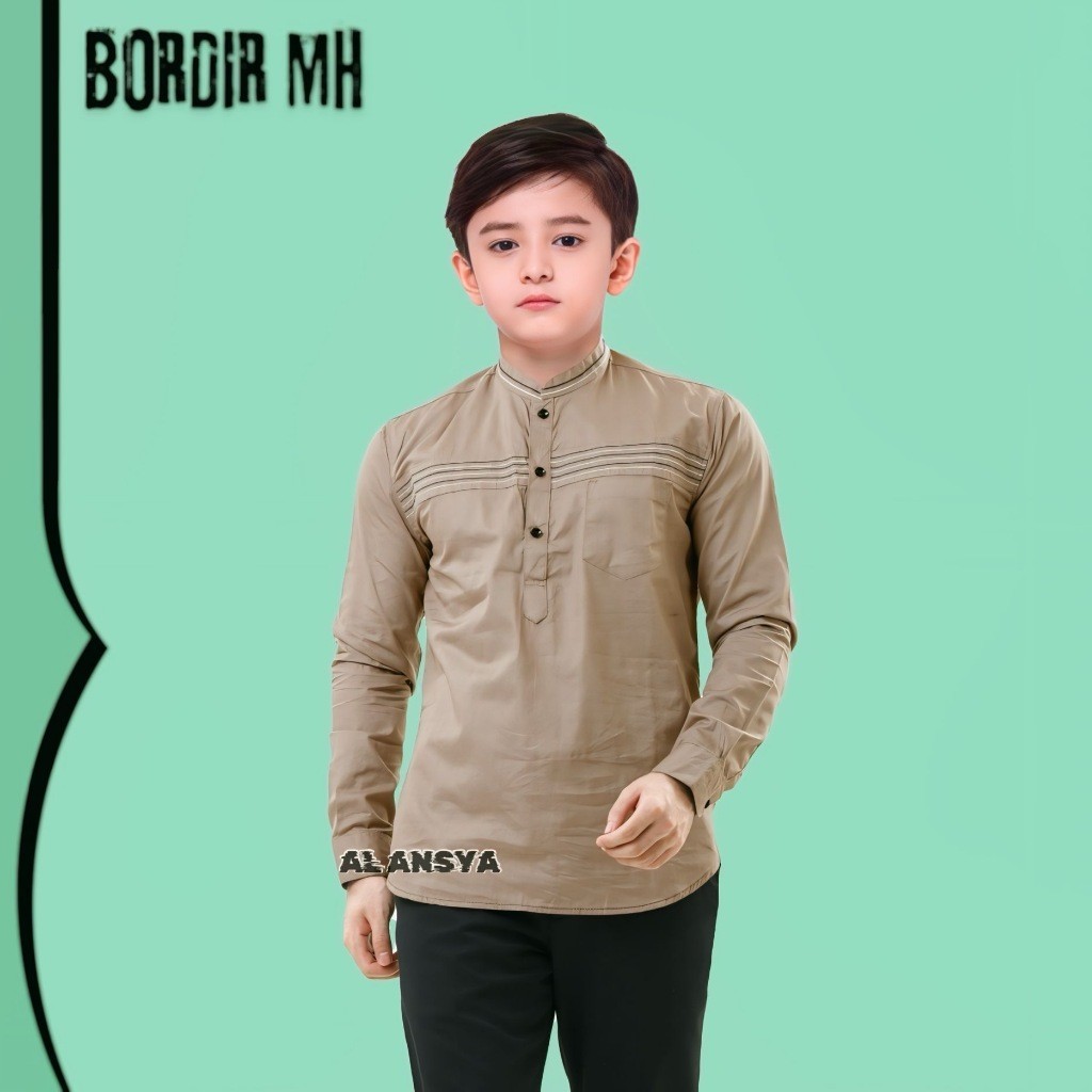 PROMO / Baju Koko Anak Laki Laki Lengan Panjang Kemko MH Anak Laki Laki Umur 5-14 Tahun