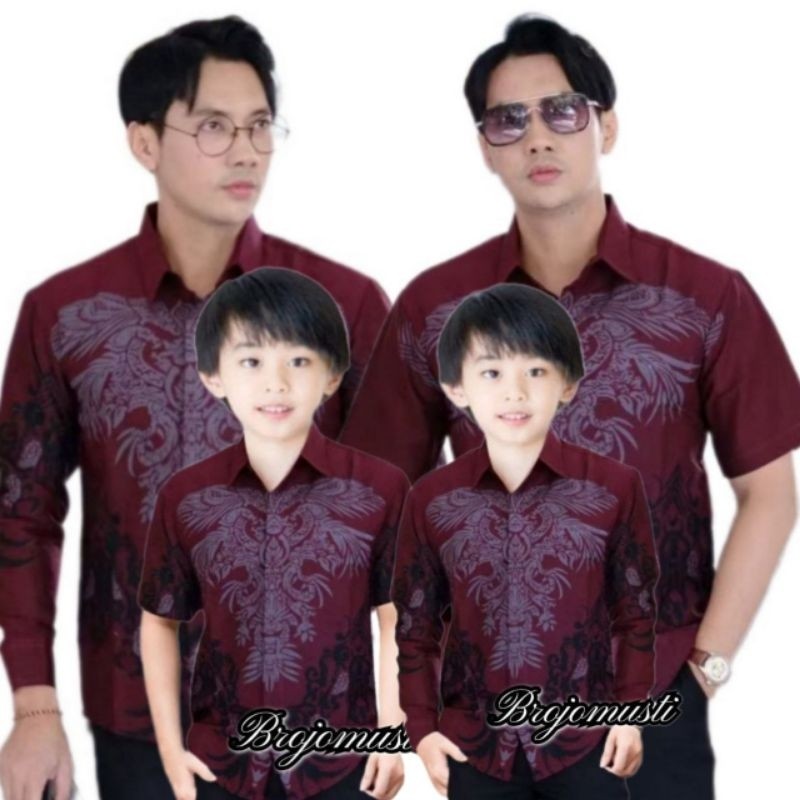 PROMO / KEMEJA BATIK AYAH DAN ANAK LAKI / KEMEJA PANJANG ANAK / BATIK BAPAK ANAK / BATIK COUPLE LAKI