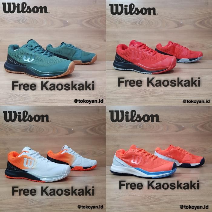 Sepatu Tenis Pria Wilson Rush Pro 0.3 Original Bnib Free Kaoskaki