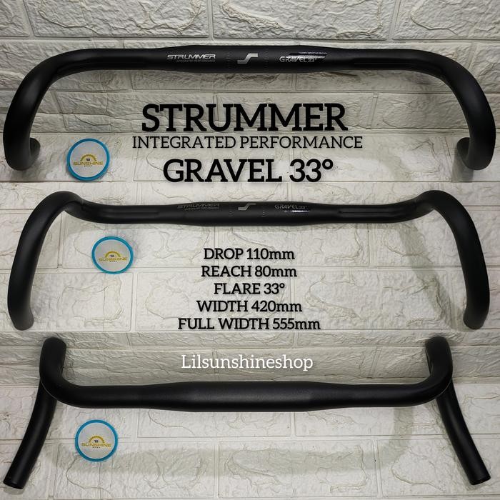 Stang Dropbar STRUMMER GRAVEL Flare 33 Derajat Handlebar RB Oversize