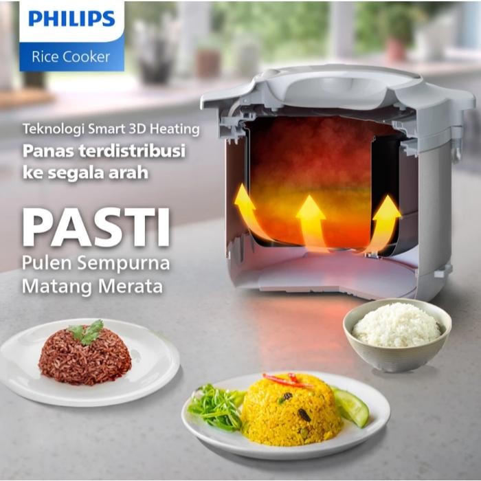 PHILIPS HD-3003 Rice Cooker / Magic Com 1.8 Liter (Anti Lengket)