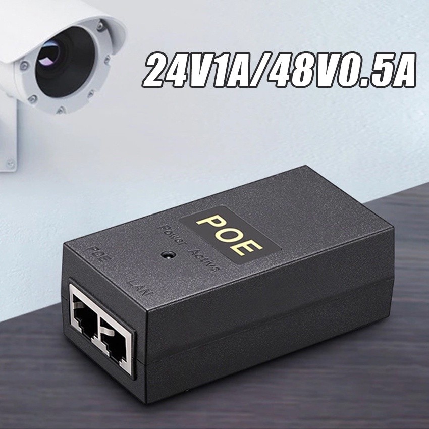 POE Power Over Injector Gigabit Passive Ethernet Adaptor POE 24V/48V
