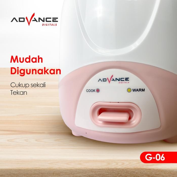 Advance Digitals - Mini Rice Coocker G06 - Rice coocker kecil untuk anak Kosan - Berdaya kecil/Low