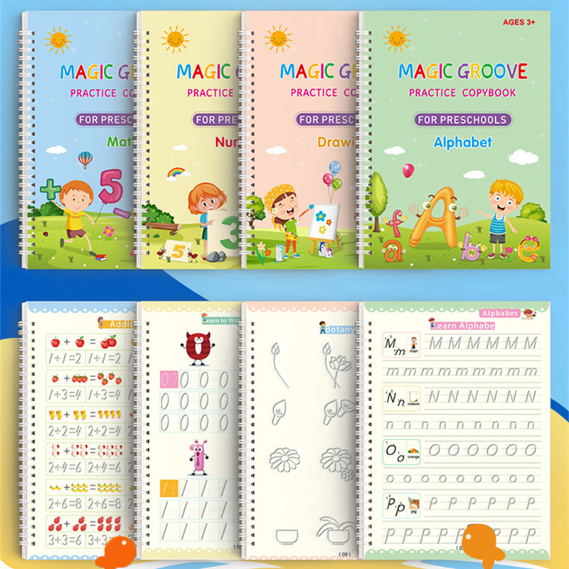

Reusable Magic Copybook Drawing Toys For Children Montessori Pen Control Training Writing Sticker