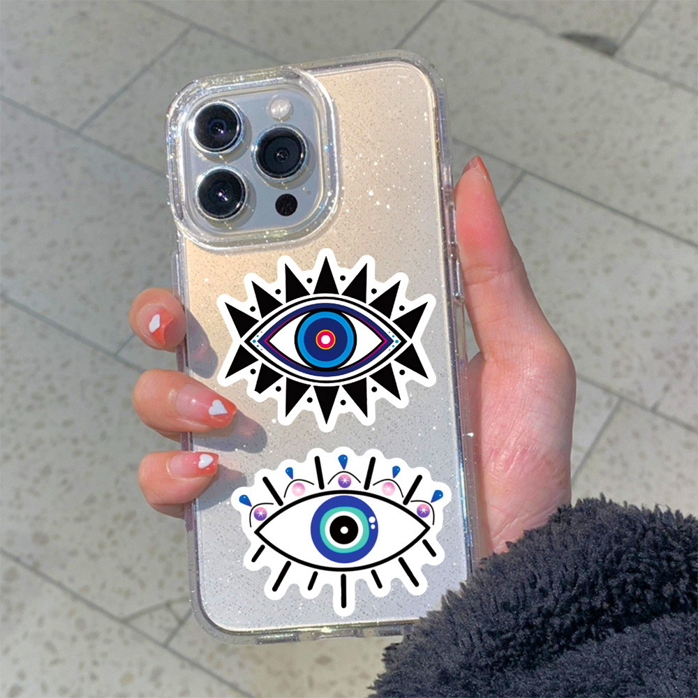 

10/25/50Pcs Aesthetic Evil Eyes Stickers Graffiti For Diy Scrapbooking Phone Laptop Guitar Suitcase