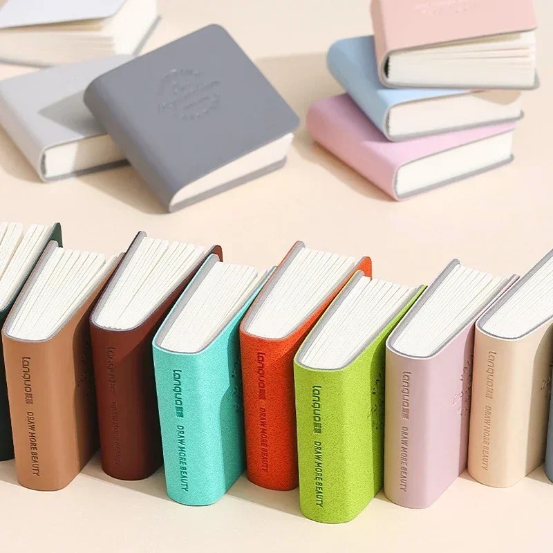 

48 Sheets 3Pcs/Set Mini Drawing Book Square Travel Watercolor Sketchbook Pu Cover Portable Student