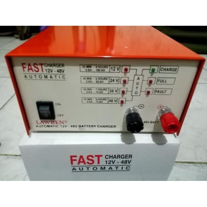 Unik Fast Charger Accu 12v 24v 36v 48v Lawren Cas Aki Otomatis Limited