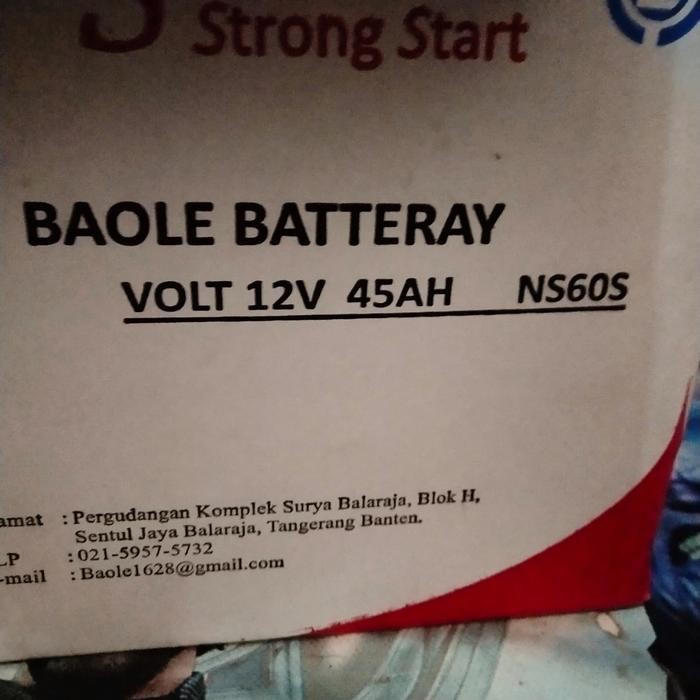 ns60/aki mobil/45amper kering/garansi 6 bulan/