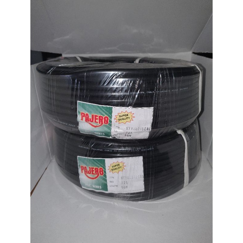 Kabel Serabut 2x2,5x50m Pajero Hitam/Putih