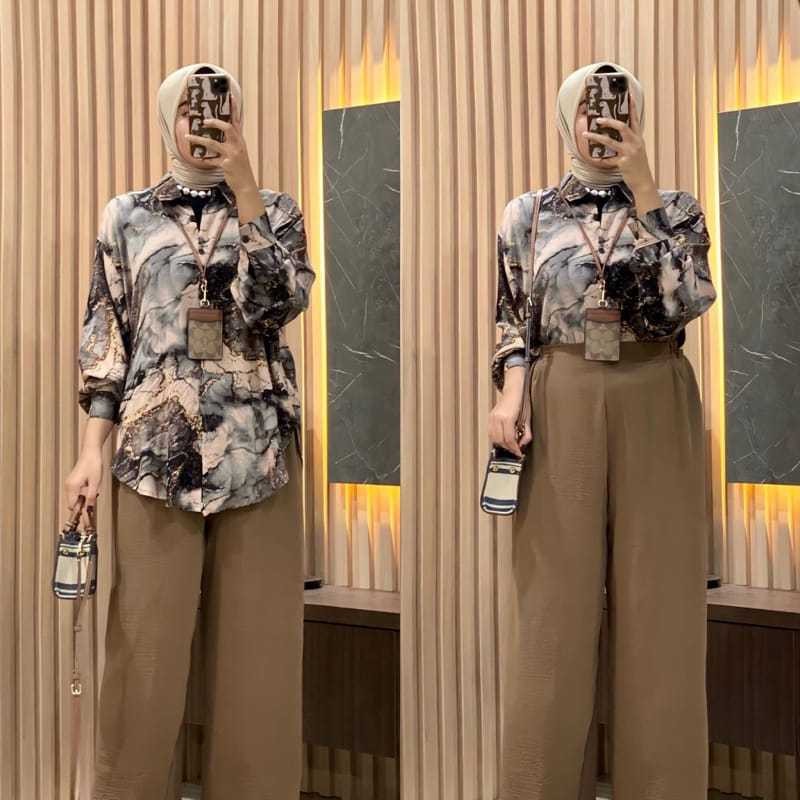 Viral  One Set Wanita Kekinian One Set Wanita One Set Hijab Ootd Baju Setelan Wanita Kekinian