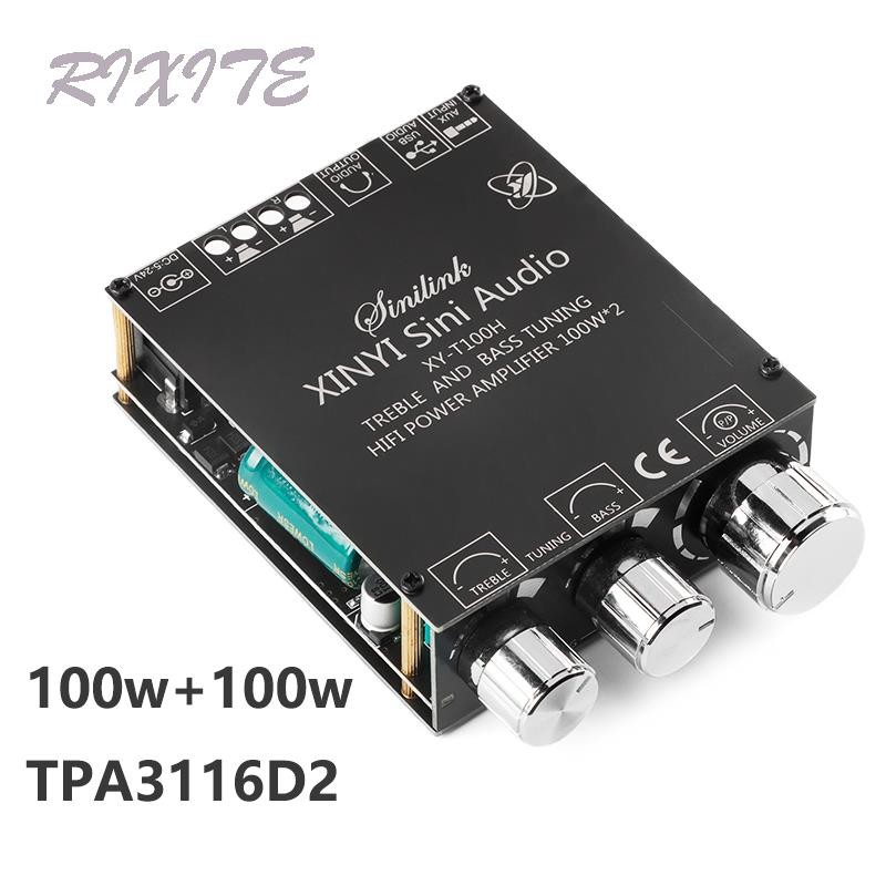 100W+100W TPA3116D2 Bluetooth 5.0 Power Subwoofer Audio Amplifier Board Home Theater HIFI Stereo aud