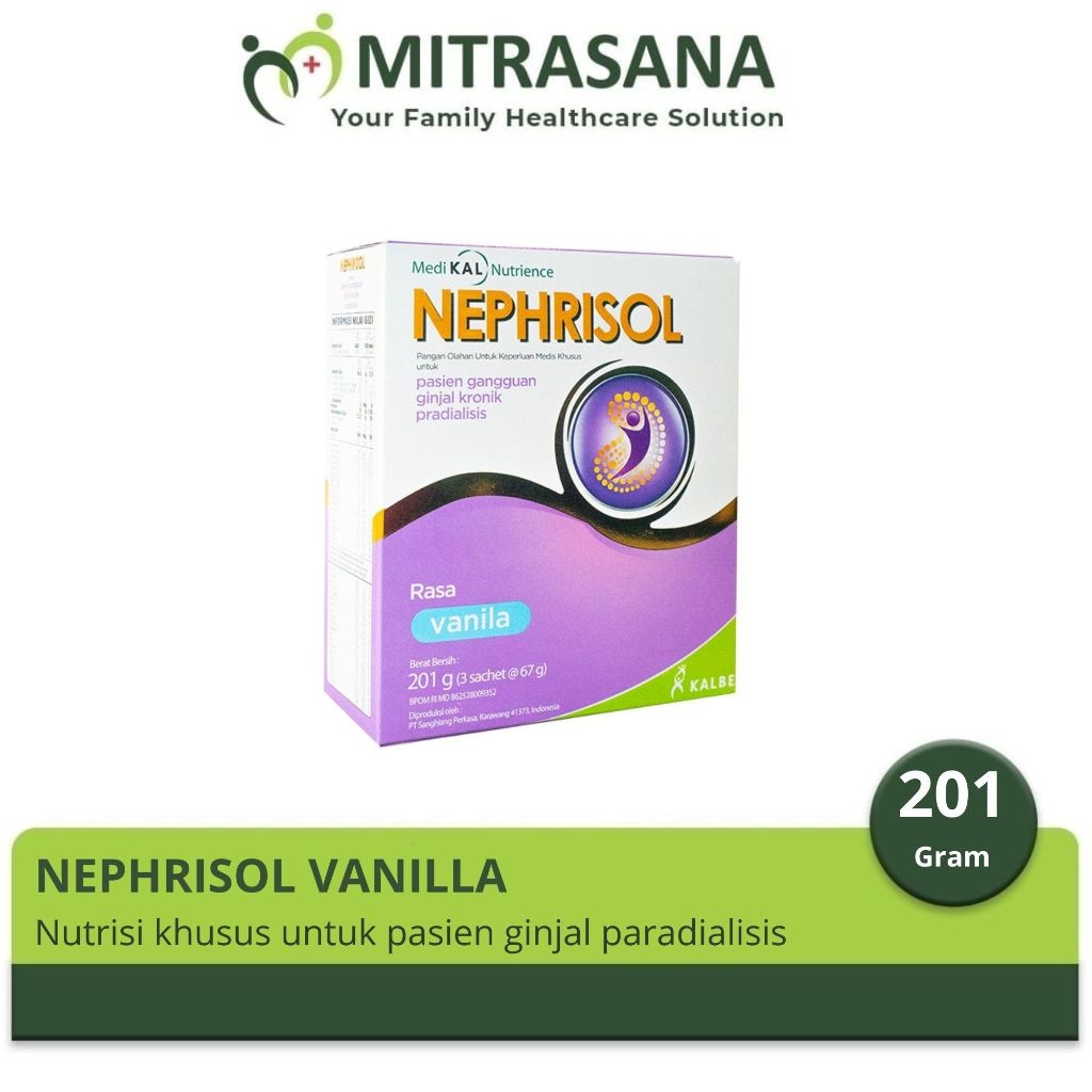 

NEPHRISOL 201 GRAM - NUTRISI RENDAH PROTEIN GINJAL KRONIK 100% ORIGINAL