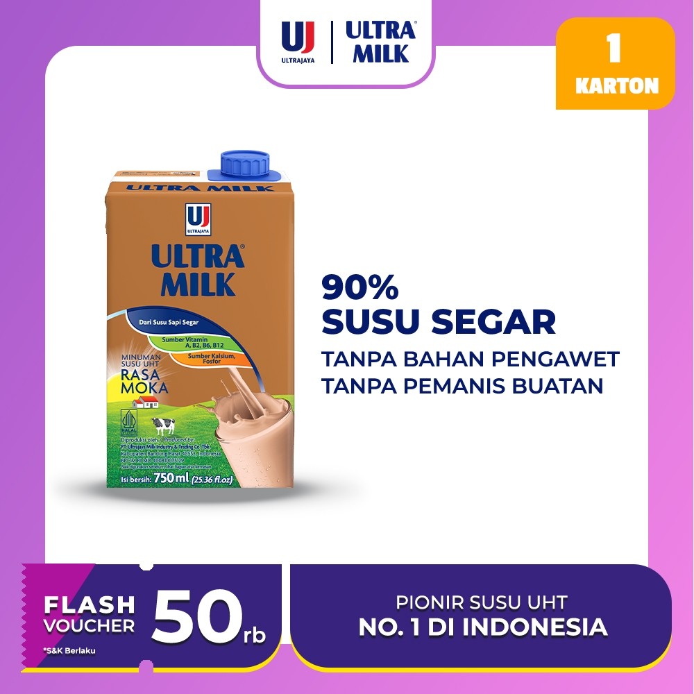 

ULTRA MILK SUSU UHT MOKA 750 ML TERLARIS