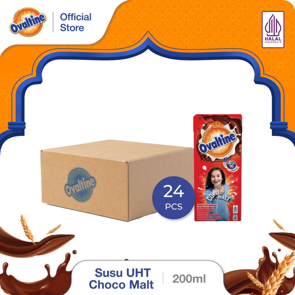 

[KARTON] OVALTINE SUSU UHT CHOCO MALT 200ML X 24PCS BEST SELLER