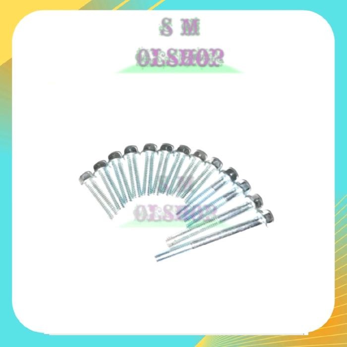 Auradeko 1 Set Baut Blok Mesin Cvt Mio Sporty Mio Lama Baut Blok Mesin Mio Karbu Baut Blok Mesin