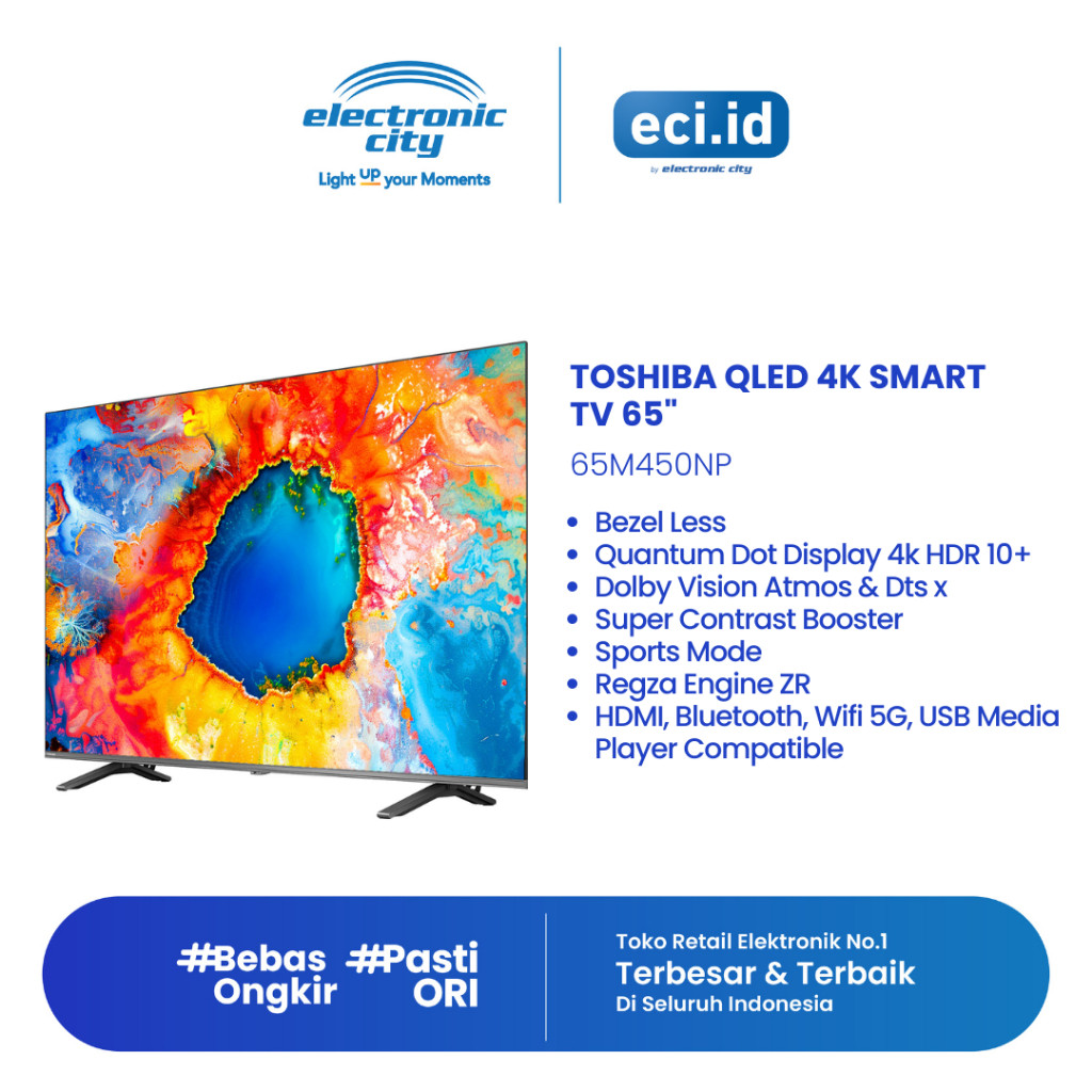 Toshiba 65 Inch QLED Smart TV - 65M450NP