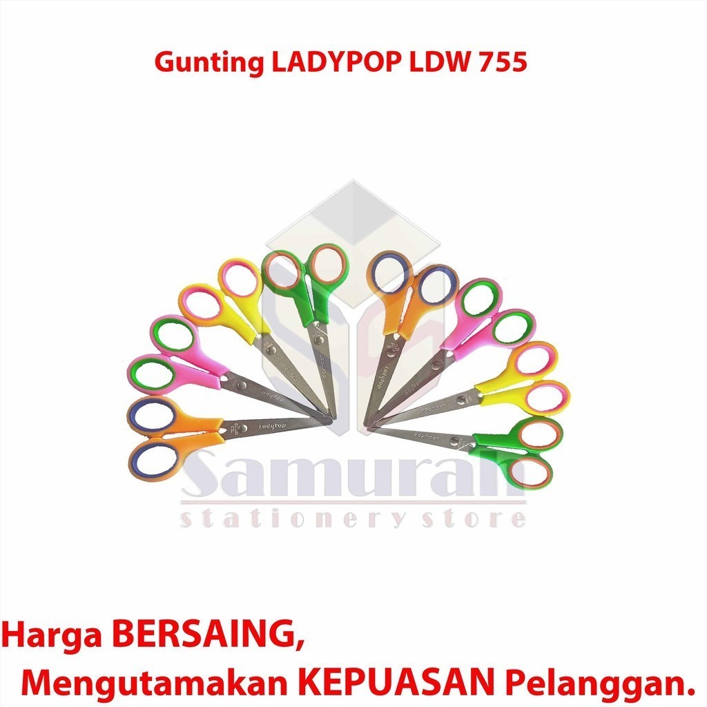 

[READY] Gunting Renceng LadyPop LDW 755 - 5.5 inch Tanggung - 12 pcs / Scissors Stainless Steel 5,5
