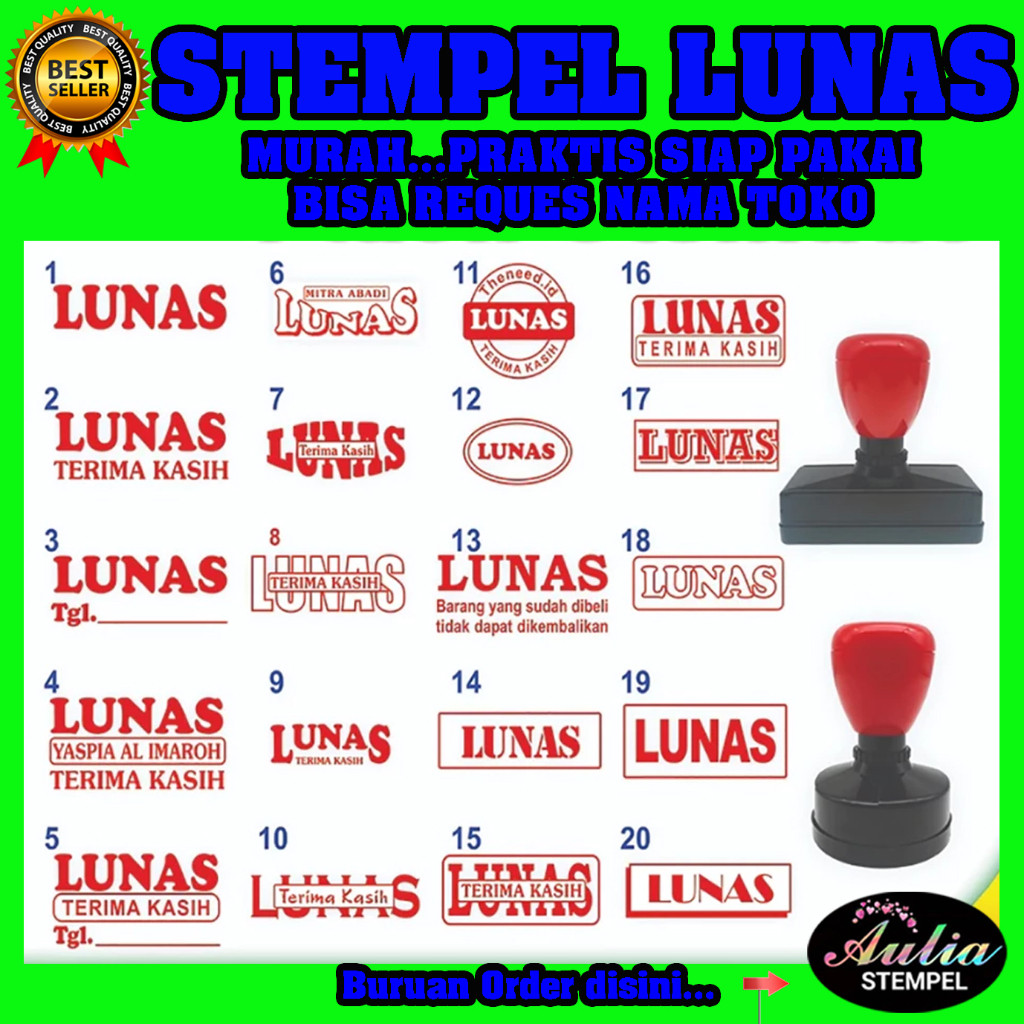 

[READY] Stempel Lunas/siap pakai bagus dan murah