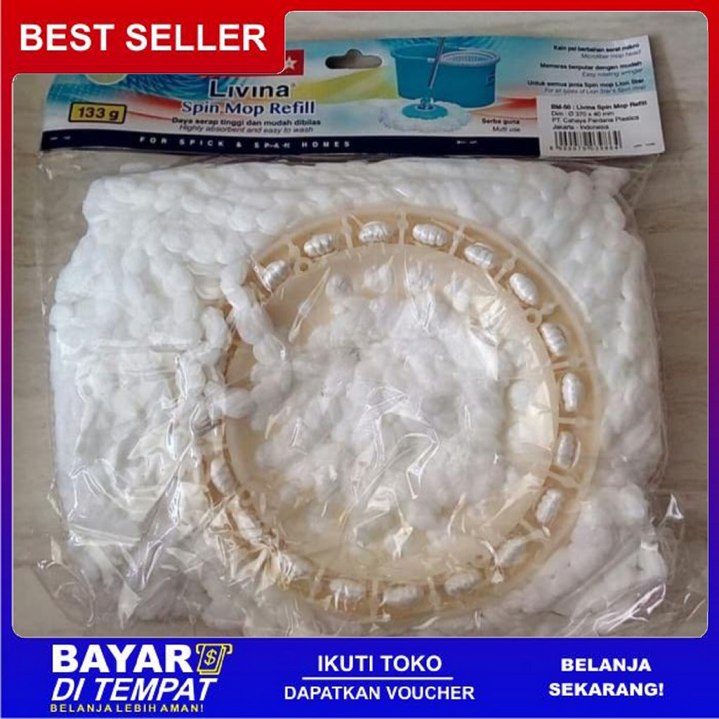 FREE ONGKIR REFILL SPIN MOB LIVINA LION STAR (REFILL KAIN PEL) BISA COD